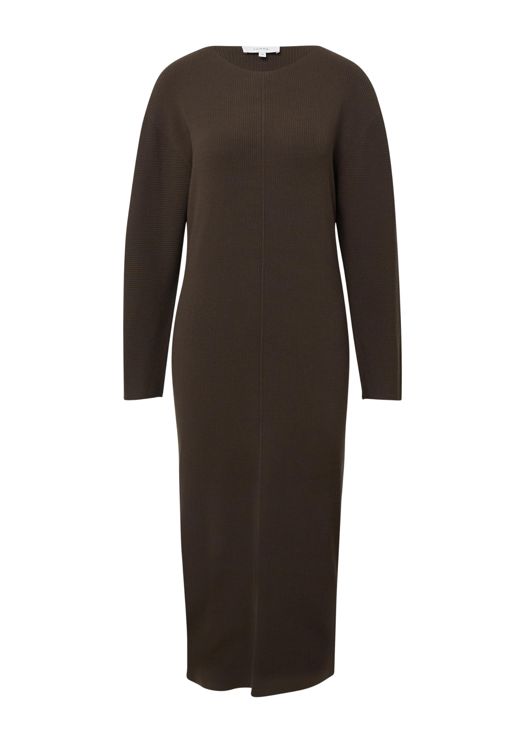 COMMA Rippstrickkleid mit überschnittenen Schultern