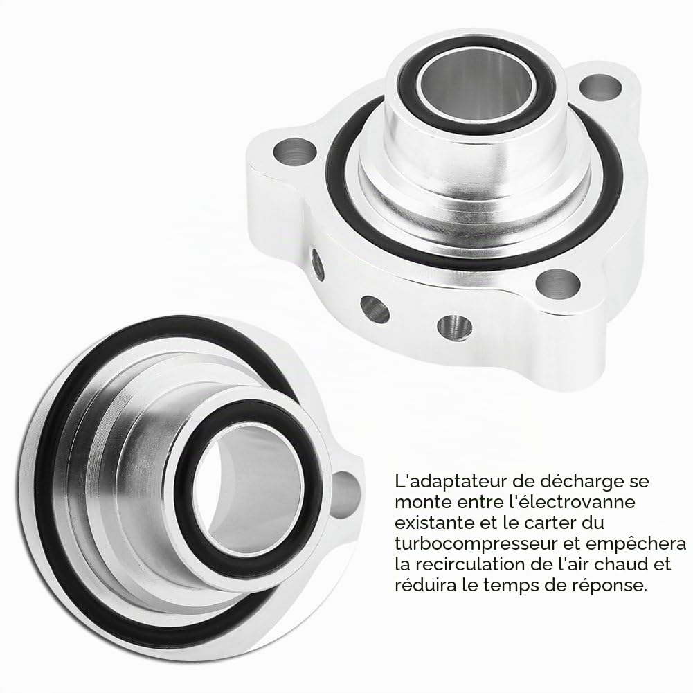 EBTOOLS pour entretoise Dump Valve 8p pour Dump Valve 1.6 thp pour kit Blow Off Valve 2009 Adaptateur de soupape de décharge, Adaptateur de décharge de soupape de décharge en