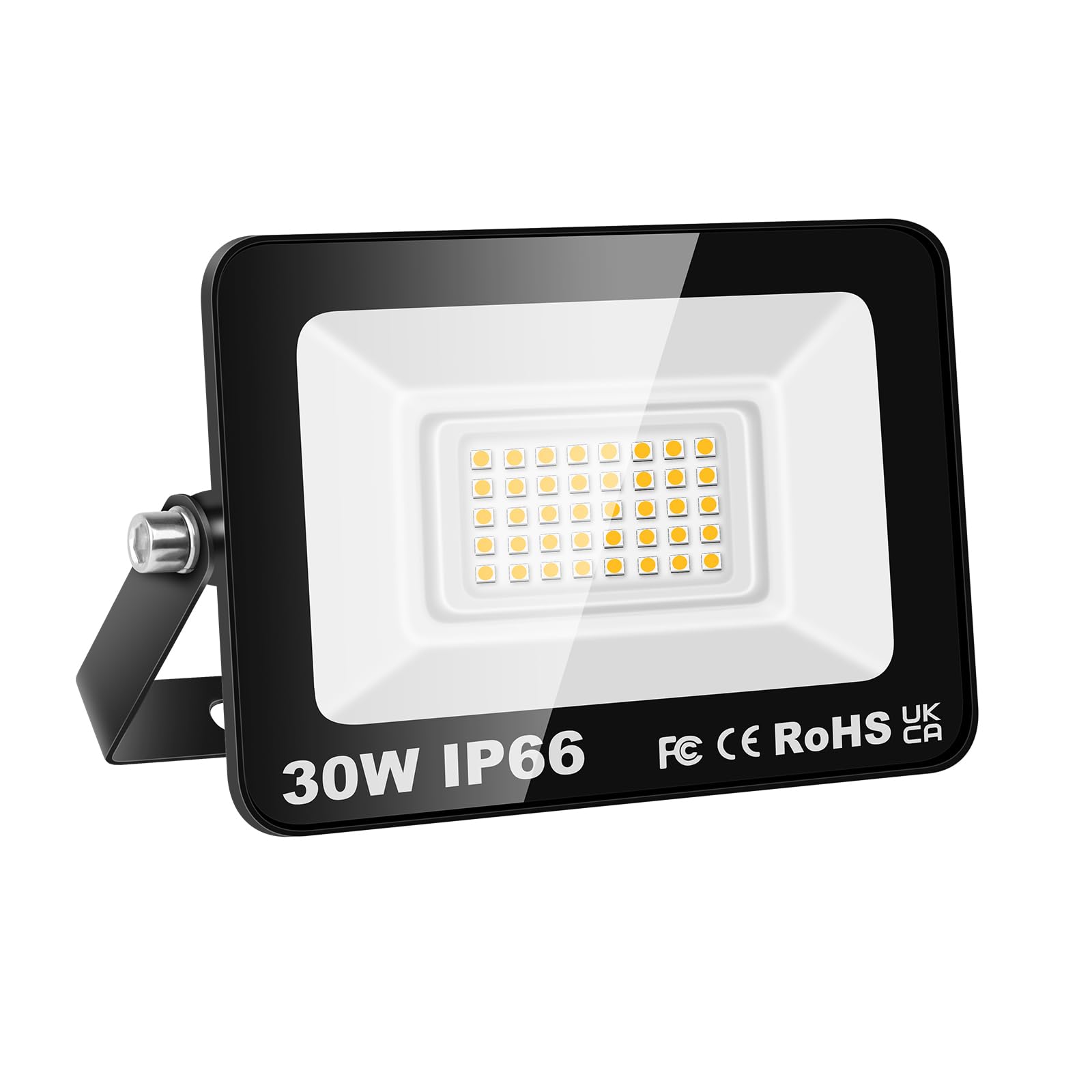 Willpower LED Security Lights Outdoor 30W 3000LM LED Floodlights IP66 Waterproof Warm White 3000K 85V-265V Wall Light for Garden Backyard Garage Back Door Yard Lawn Court Patio