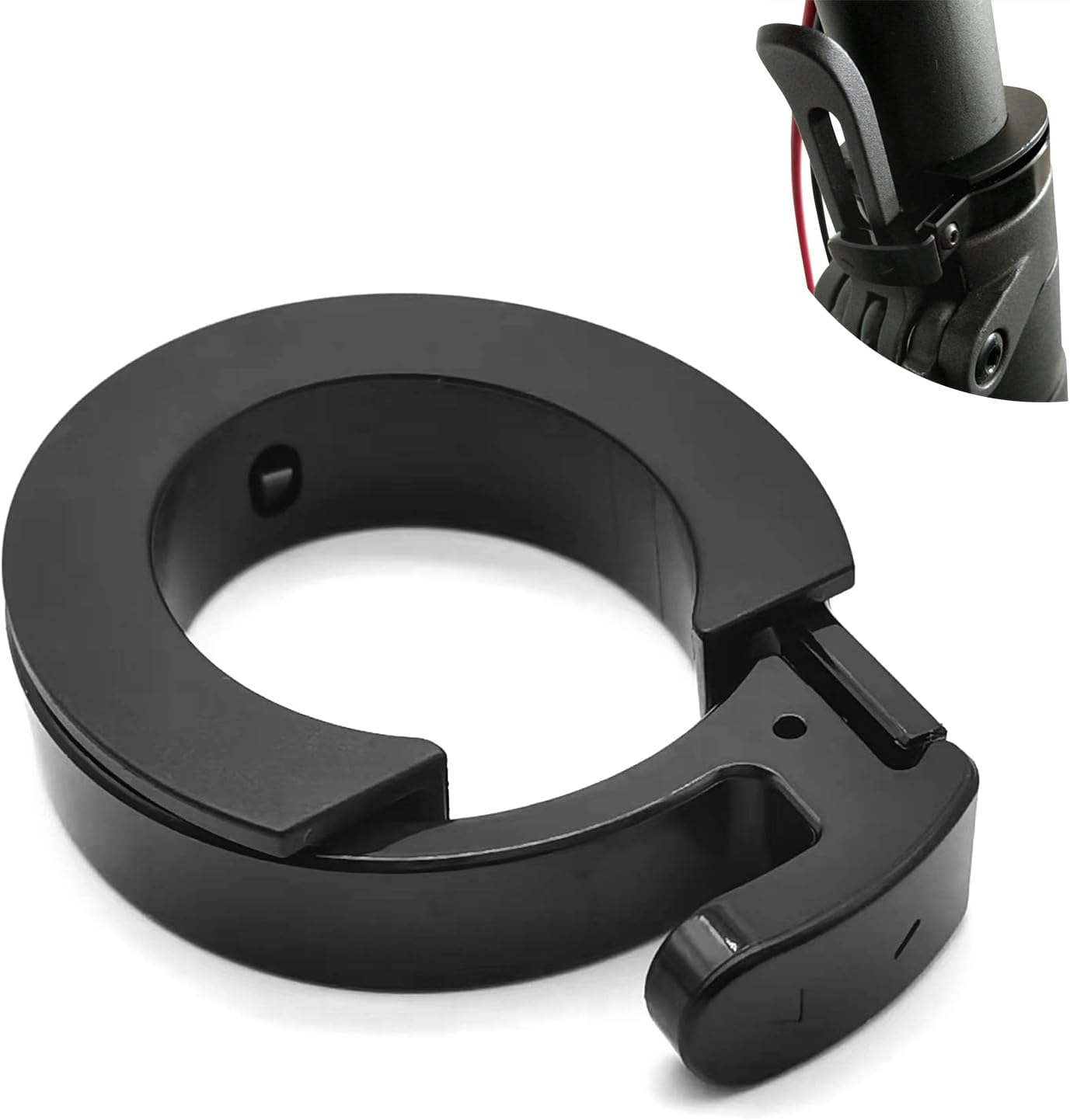 Electric Scooter Lock Ring, Scooter Round Folding Protection Parts, Car Modification Repair Parts, Compatible with Xiaomi M365/PRO (Black)