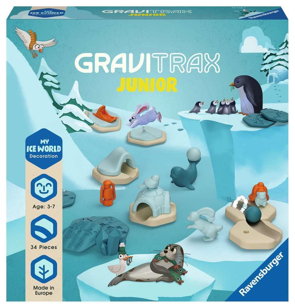 Ravensburger GraviTrax Junior Extension Ice - Marble Run, STEM and Construction Toys for Kids Age 3 Years Up - Kids Gifts