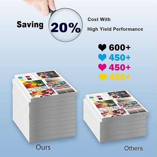 Miniatura 2 de Paquete de 8 cartuchos de tinta remanufacturados de alto rendimiento (4 negros + 4 tricolores) para HP 664XL 664 XL para usar para impresoras