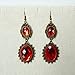 RareLove Lolita Red Rhinestone Teardrop Chandelier Dangle Earrings