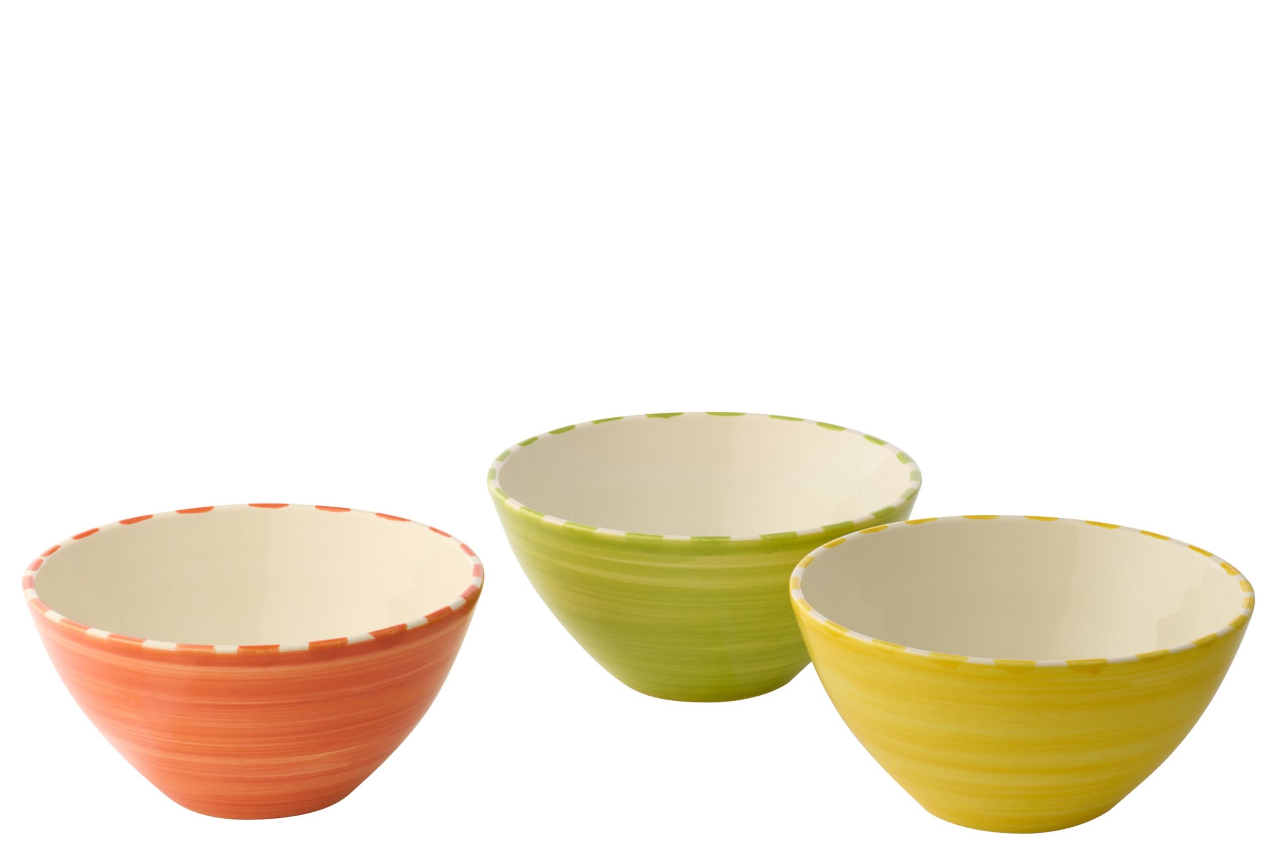 J-Line Fisch-Schüssel - Keramik - mehrfarbig - Medium - 3er-Set