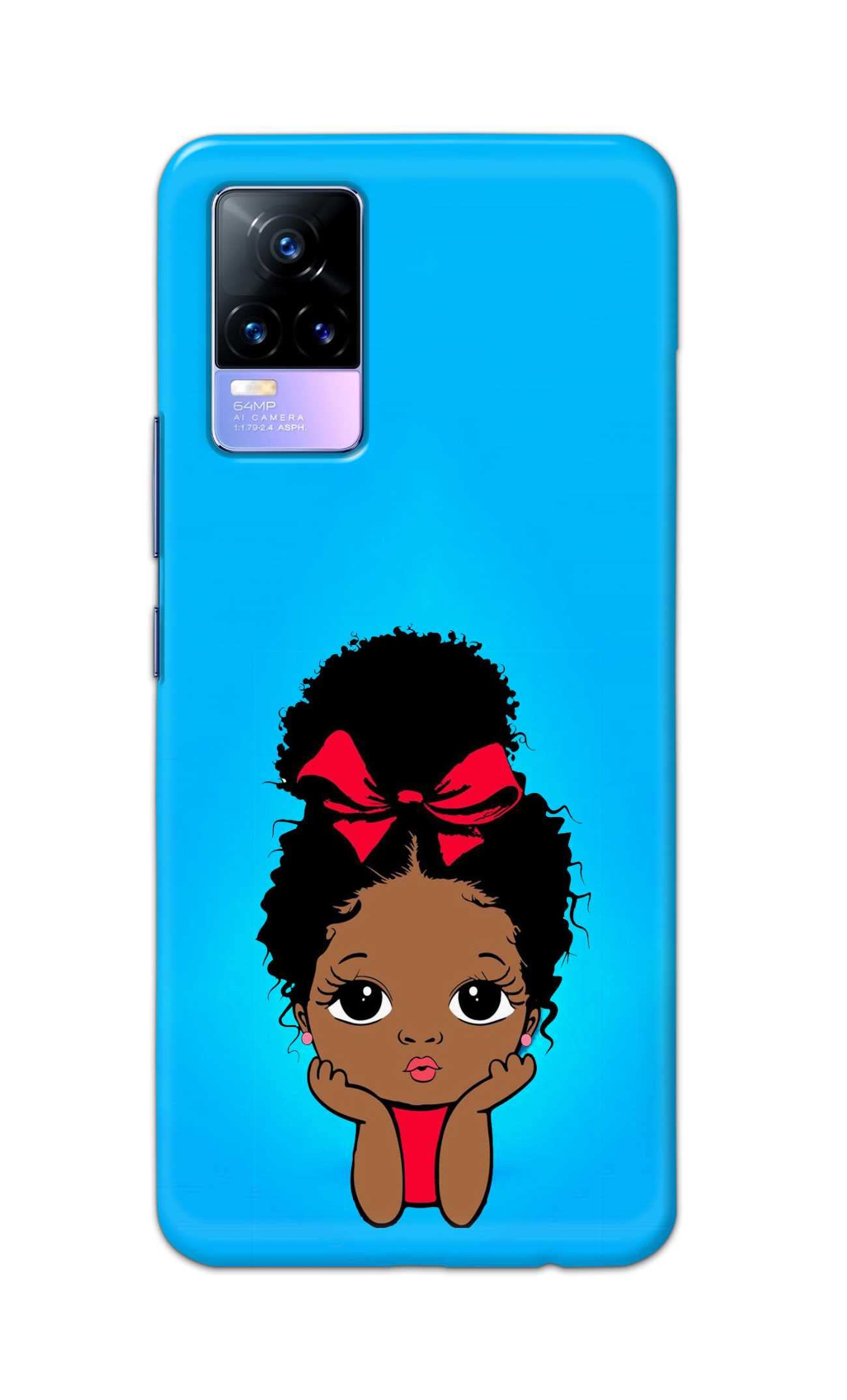 TweakyMod Designer Printed Hard Case | Baby Curls Back Cover Compatible with VIVO Y73 2021, VIVO V21E 4G