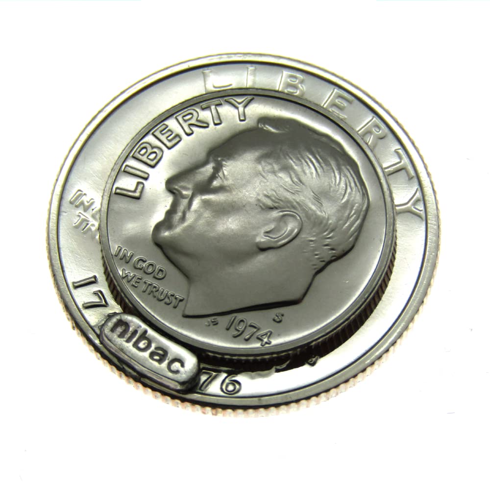 Amazon | ラッキーコイン ゴルフマーカー 1974年コイン 誕生年 ボールマーカー プレゼント 女性 男性 | シルバースミス・ニバック |  ゴルフマーカー