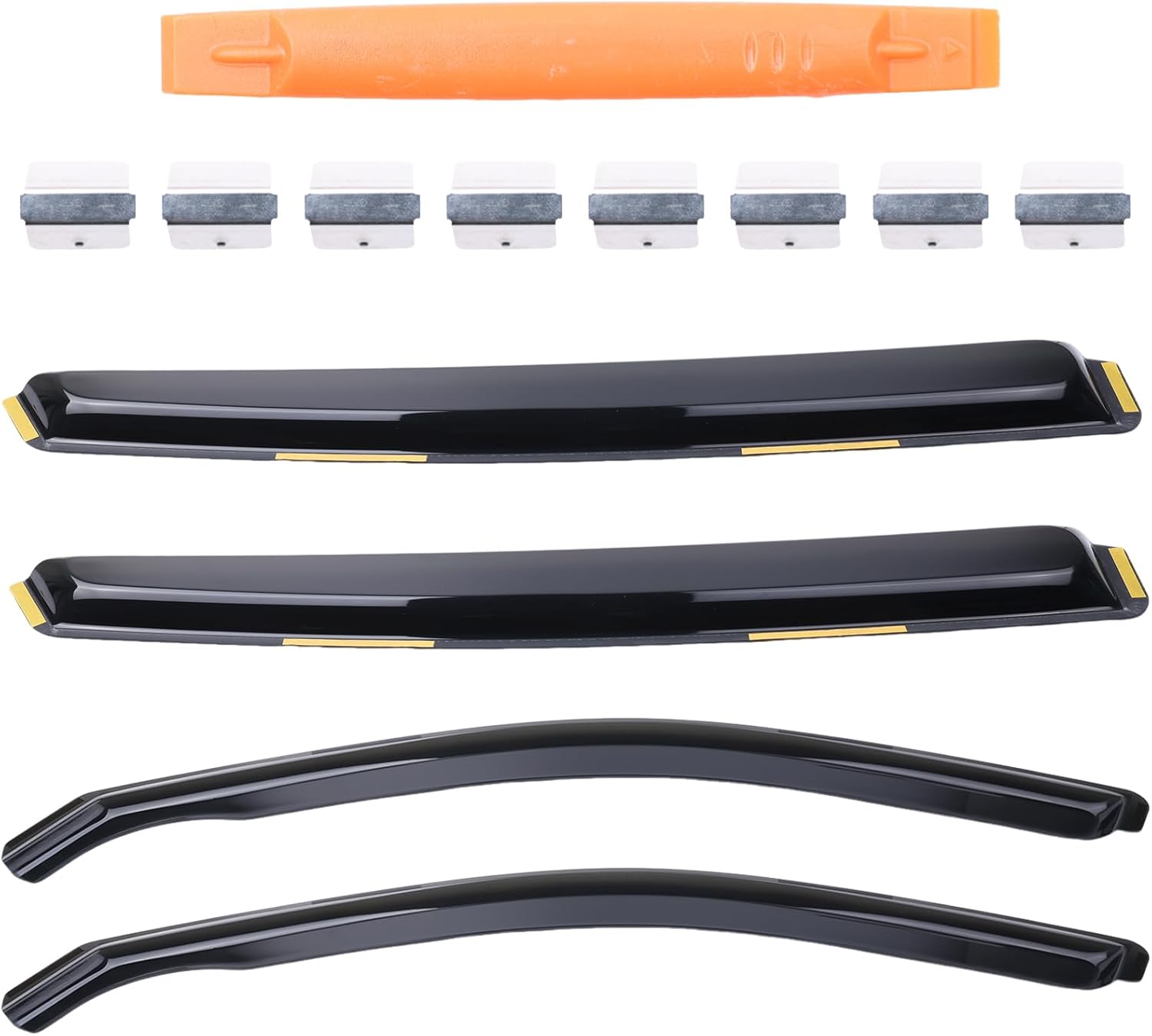 4-Piece Window Deflectors Front Rear Car Window Rain Guards/Visors In-Channel Wind Deflectors for Honda Civic Hatchback 2022-2025