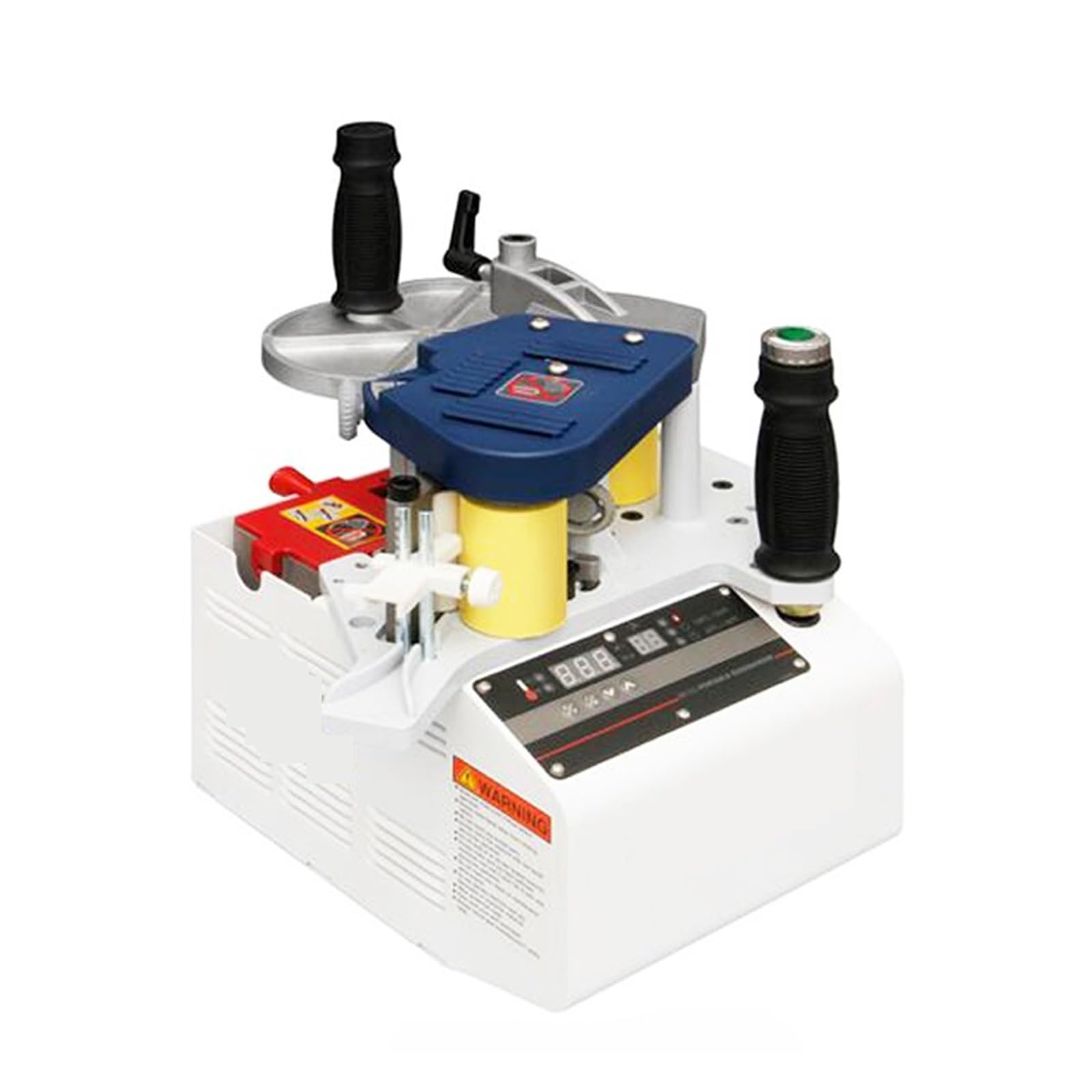 Edge Banding Machine Double Side Gluing Portable Woodworking Bander Adjustable Speed/Digital Temperature Control BR500 Operates Smoothly Performs Well