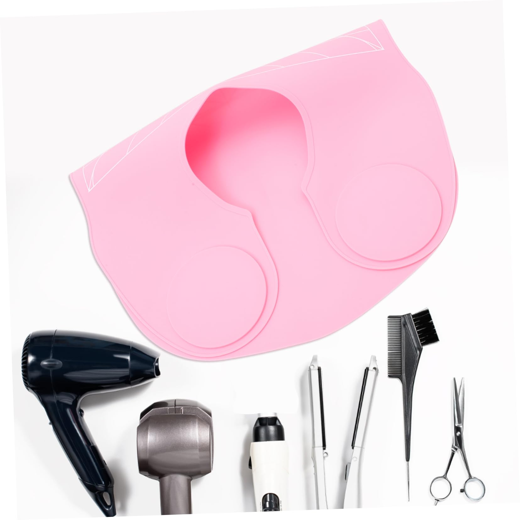 PLAFOPE Capa de Peluquería de Silicona Rosa para Mujeres, Gran Cobertura y Protección contra Tintes y Permanentes, Adecuado para Salones