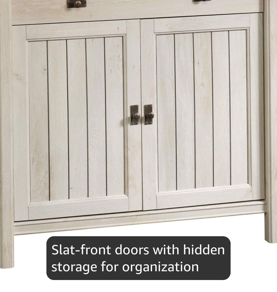 Amazon.com: Sauder Costa Library Base, Coastal Cottage Cabinet