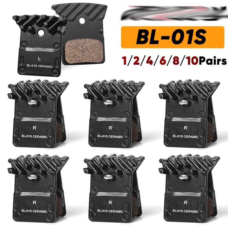 Pastillas de freno de disco de bicicleta de cerámica, pastilla de freno hidráulica Compatible con pastillas de freno de bicicleta de montaña y carretera L05A N03A N04C piezas de bicicleta(BL-01S 4Pair