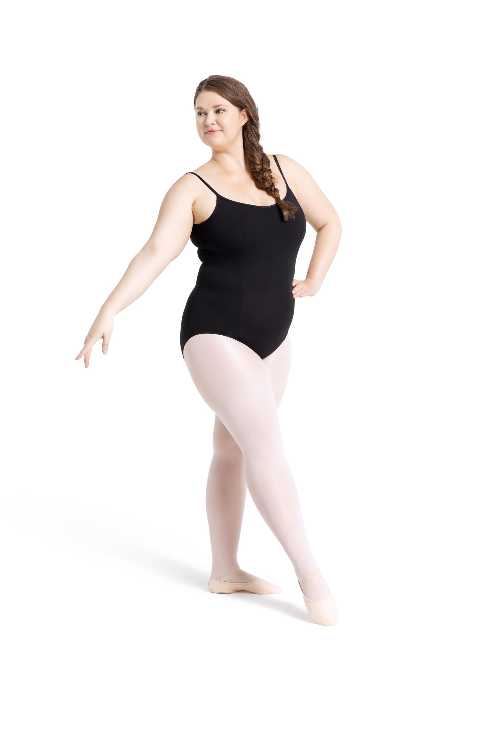 Capezio Damski trykot księżniczki, ze szwem, do tańca i gimnastyki, elegancki wygląd baleriny, damski trykot baletowy, może być używany do studia, prób i występów - czarny, rozmiar XS