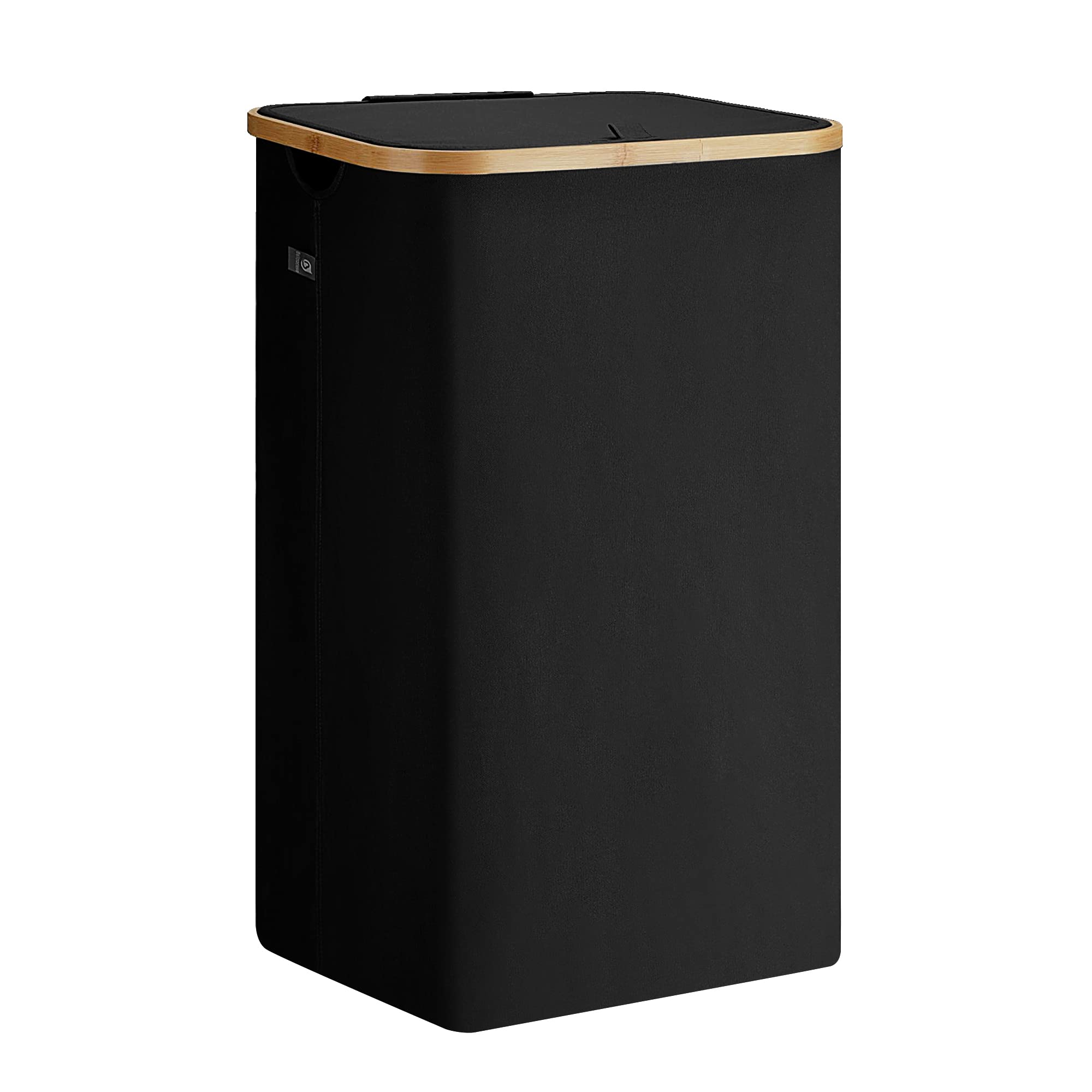 Bellzacasa Laundry Hamper with Lid, Black 
