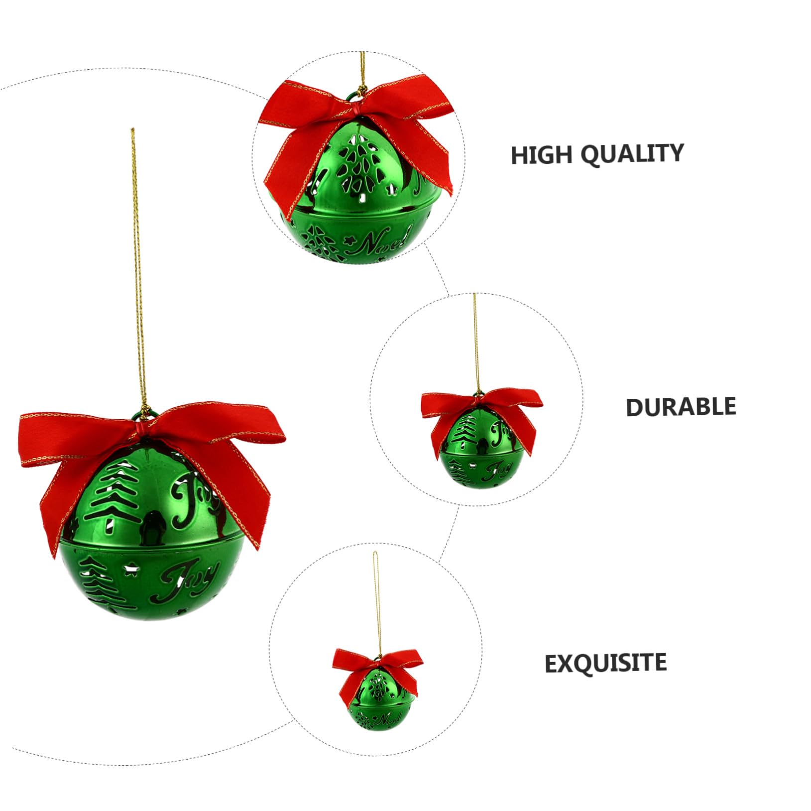 12 Pezzi Campanelle Natalizie in Verde Decorazioni Appese per Albero Natale Sospesi Resistenti per e Negozio Regalo Festivo Originale