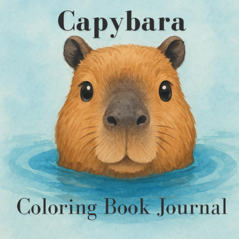 Capybara Coloring Book Journal: Half Mindfulness Journey, Half Silly Coloring Adventure, 100% Capybara Calm