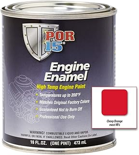 POR-15 Engine Enamel, High Temperature Engine Paint, 16 Fluid Ounces, Chevy Orange…