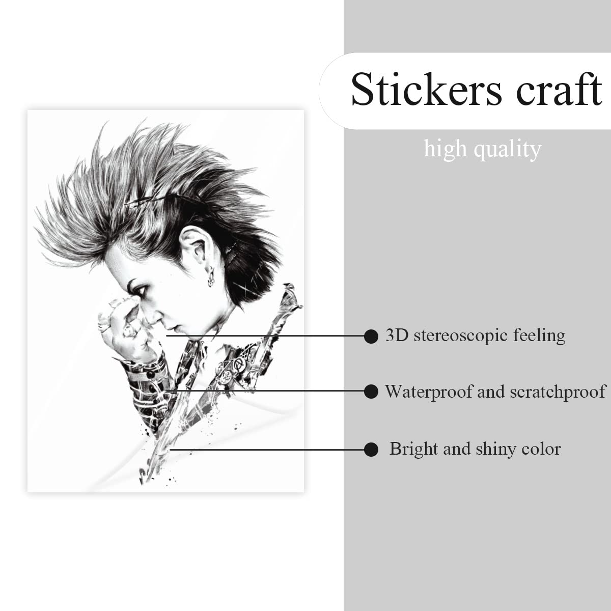 Amazon.co.jp: Hide クリスタルステッカー 防水シール ステッカー