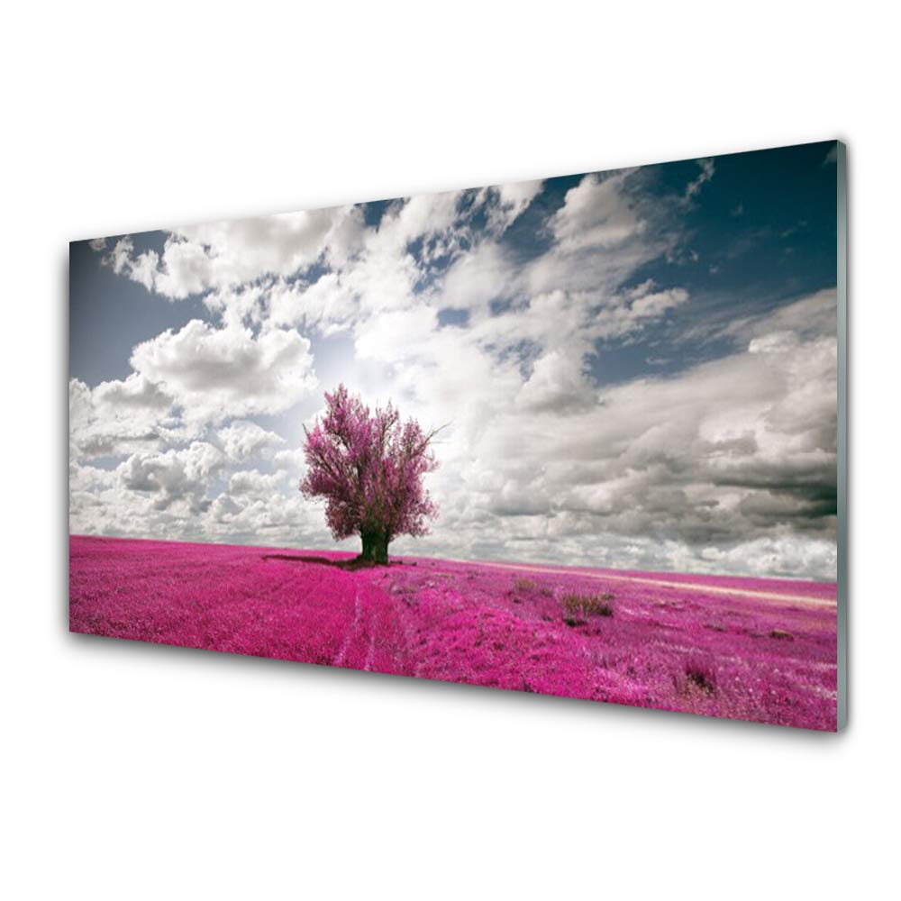 Tableau Moderne en Verre Trempé Design Nature 100x50cm Tulup