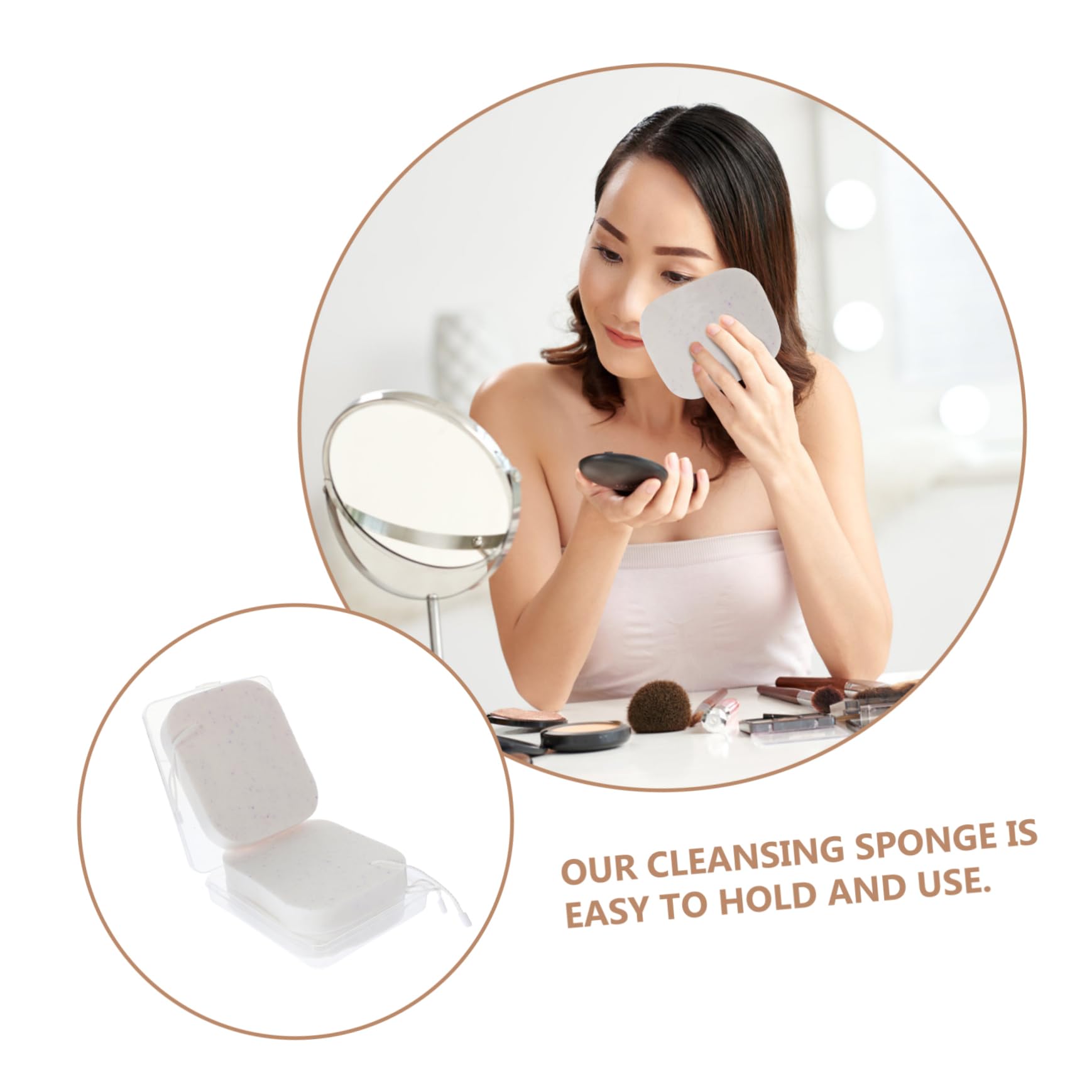 PACKOVE 5sets Spugnette Esfolianti Per Spugne Morbide Per Detersione e Rimozione Makeup Per Della e Confezione