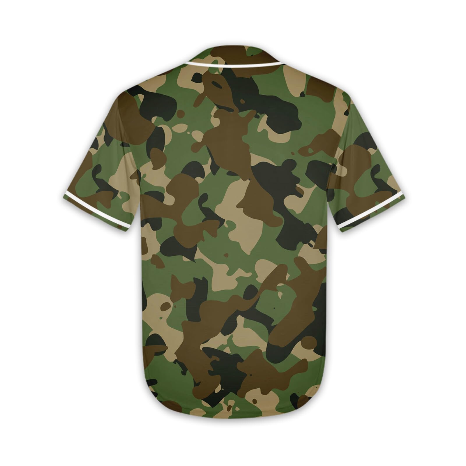 Slvriog Kids Baseball Jersey Button Down Toddler Jersey for Boy Girl Personalized Plain Sports T-Shirts 4-7Years Camouflage