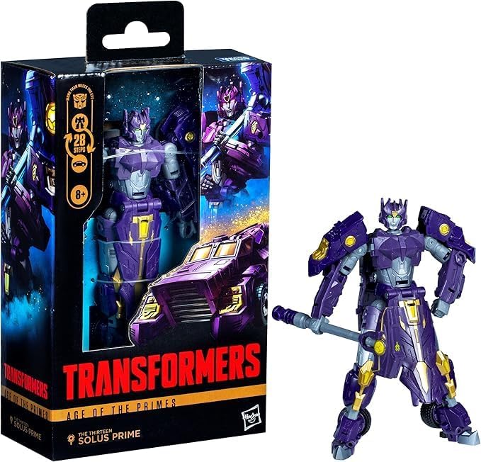 Transformers Age of The Primes Deluxe Class The Thirteen Solus Prime, 5.5-inch Converting Action Figure, Robot Toys for Ages 8+ - Image 3