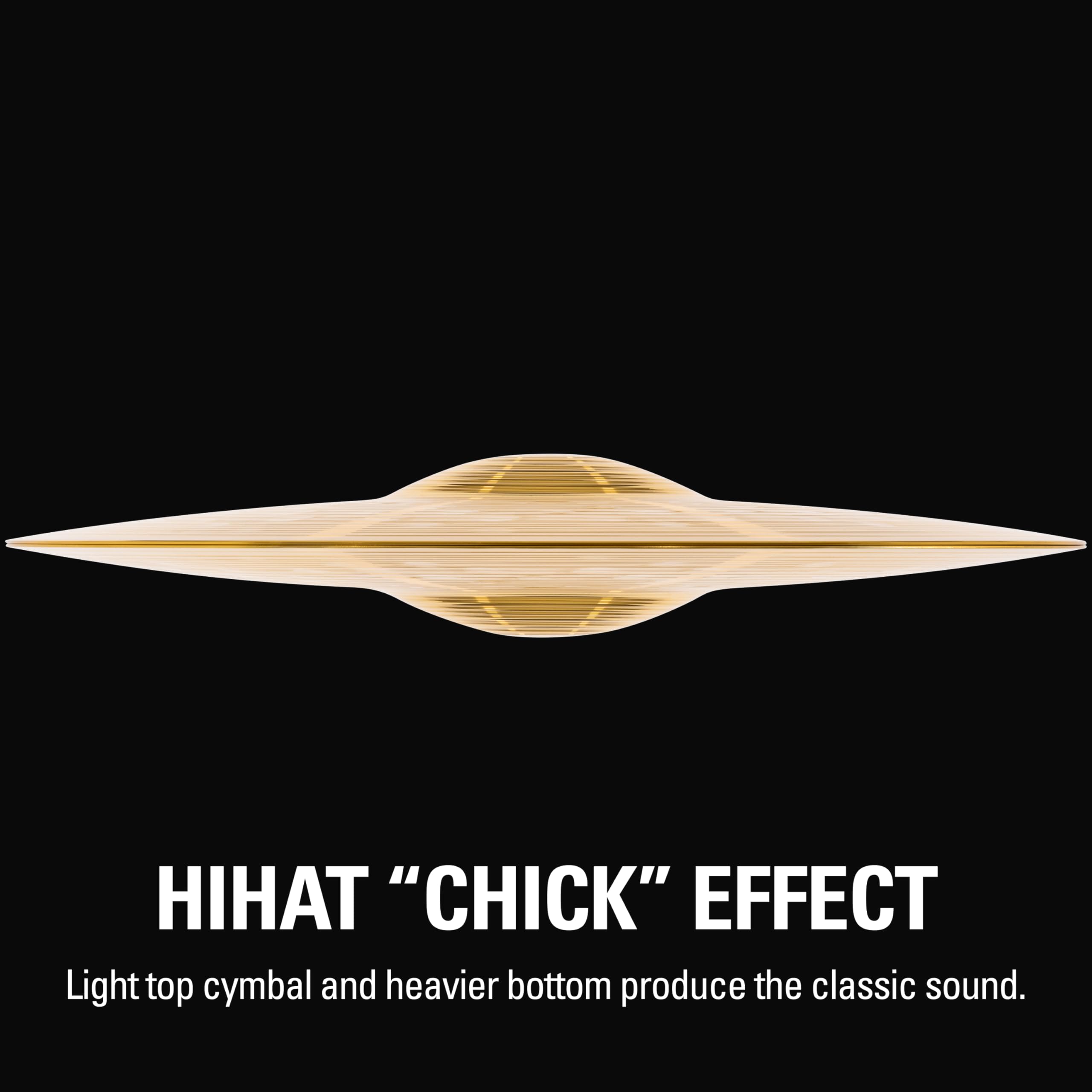 Meinl Cymbals HCS Plato Hihat de 13 pulgadas (33,02cm) Platillos de Batería – Pareja – Latón, Acabado Tradicional (HCS13H)