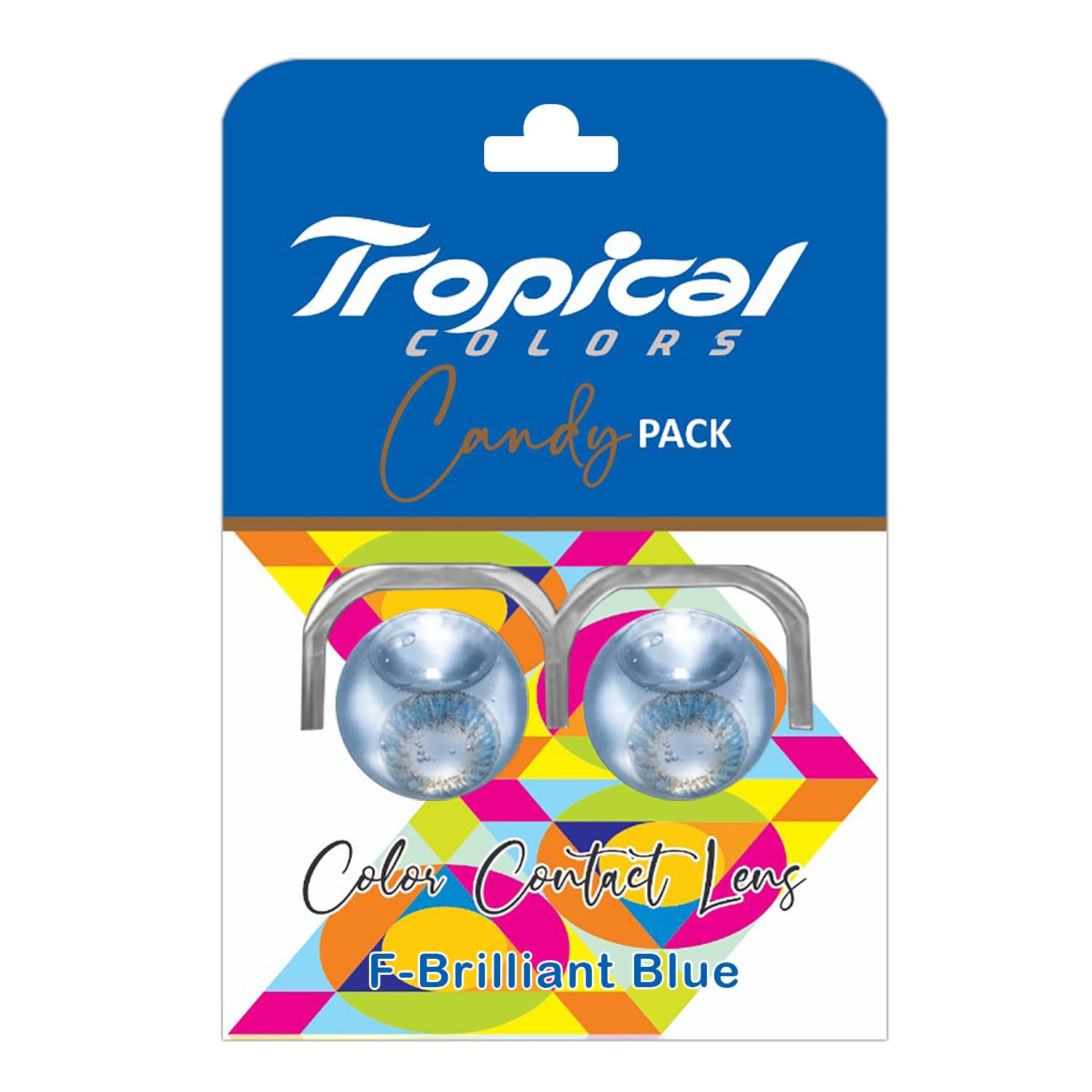 Tropical Colors Candy Pack Zero Power Colored Lenses (2 Lens/Pack) (F Brilliant Blue)