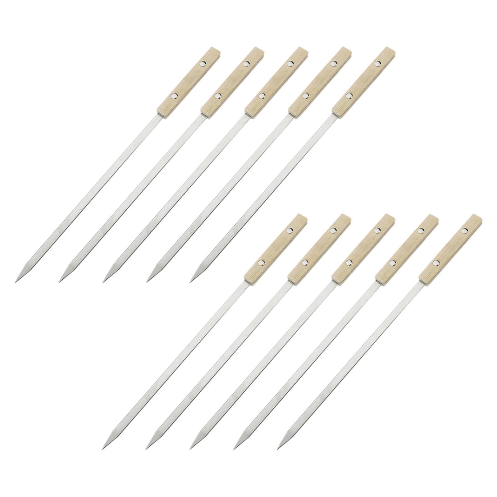 Brochettes de barbecue en acier robuste de 40CM pour grillades haut de gamme