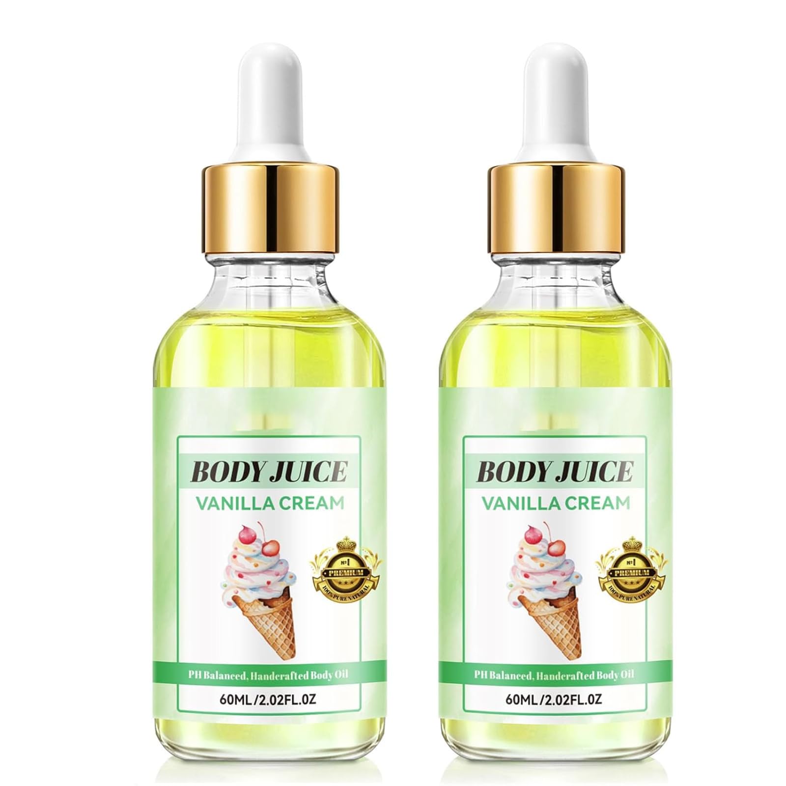 Aceite corporal de pastel de crema de coco, aceite corporal hecho a mano Pastel de crema de coco, aceite corporal de vainilla, aceite corporal hidratante, aceite de jugo corporal hidrata (2A)