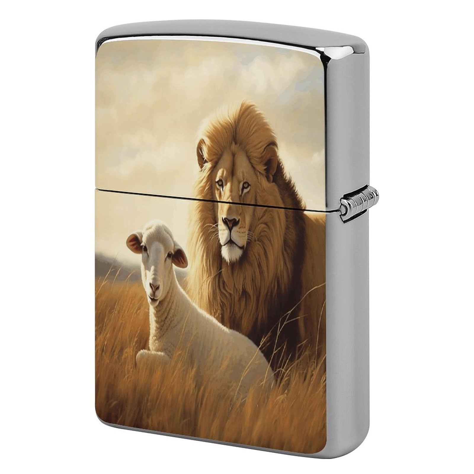 Fekiloot Style Lion Sheep Lighter Case Cover Lighter Holder