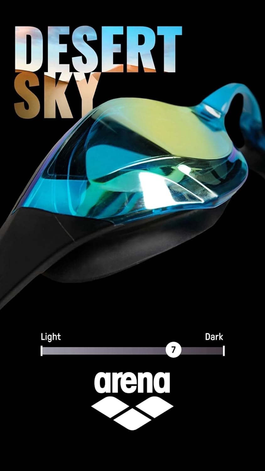 ARENA Unisex Cobra Edge Swipe Anti-Fog Racing Swim Goggles for Men and Women Polycarbonate Mirror/Non-Mirror Lens - Image 3