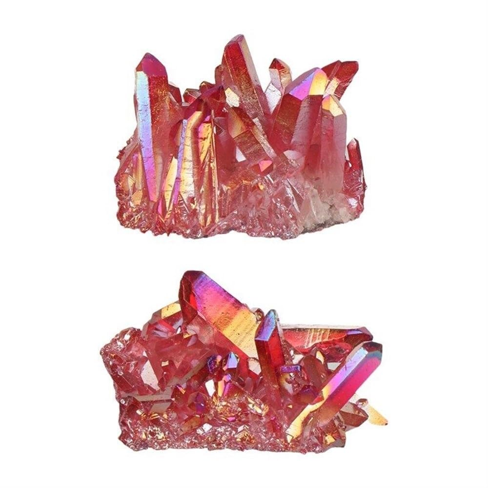 Crystal Quartz Electroplated Colourful Column Ore Or Ornaments Aquarium Home Decor Stone (Size : 600-700g)