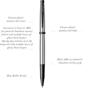 Scrikss Metropolis 800 Roller Pen Black Chrome