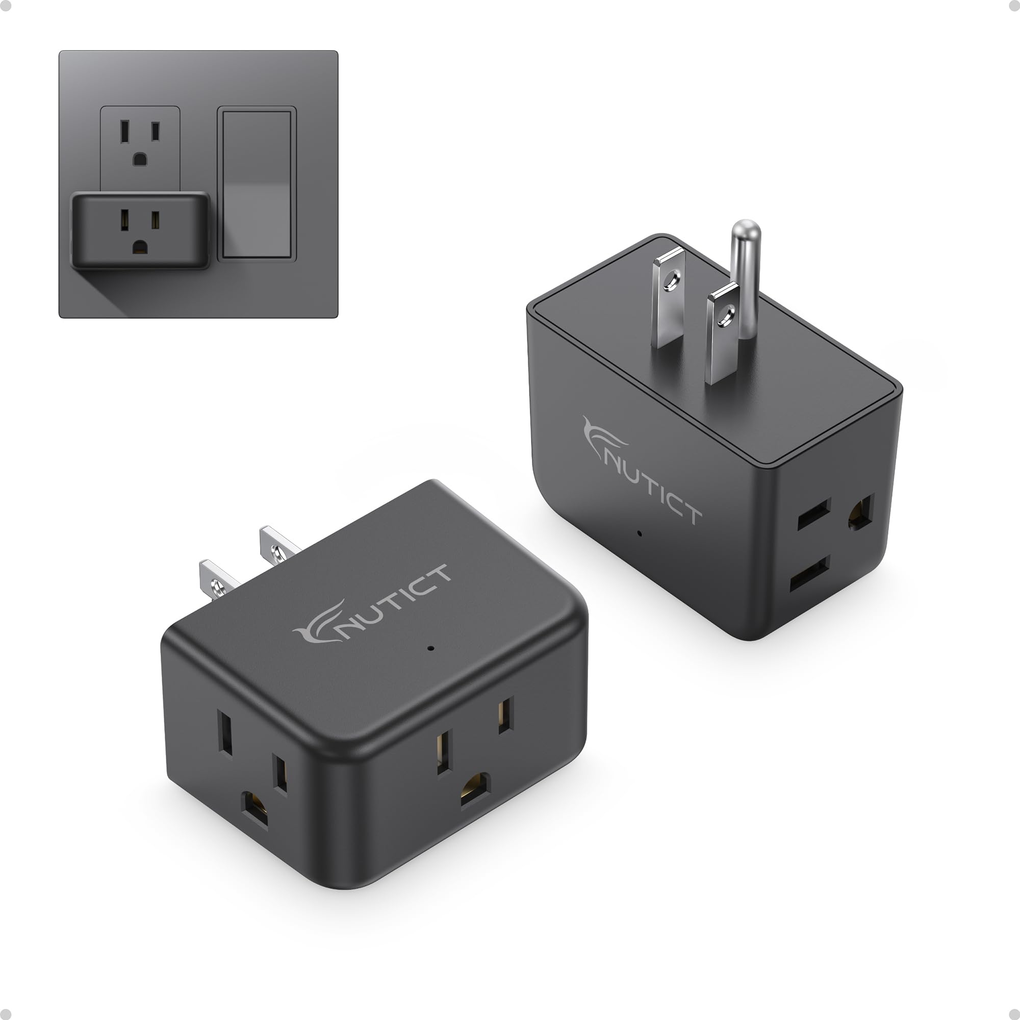 NUTICT Outlet Extender - 2 Pack -12
