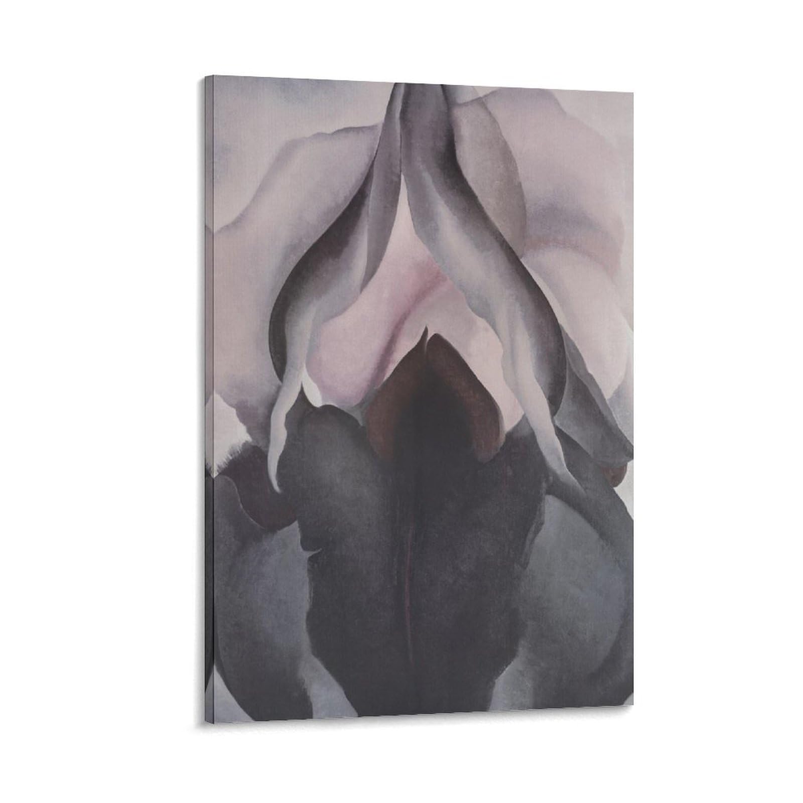 Koohtaa Frame-Style Georgia O'keeffe Black Iris Art Poster Hanging Picture Print Photo Art Painting Canvas Poster Home Modern Decor Posters 12X18inch(30X45cm)