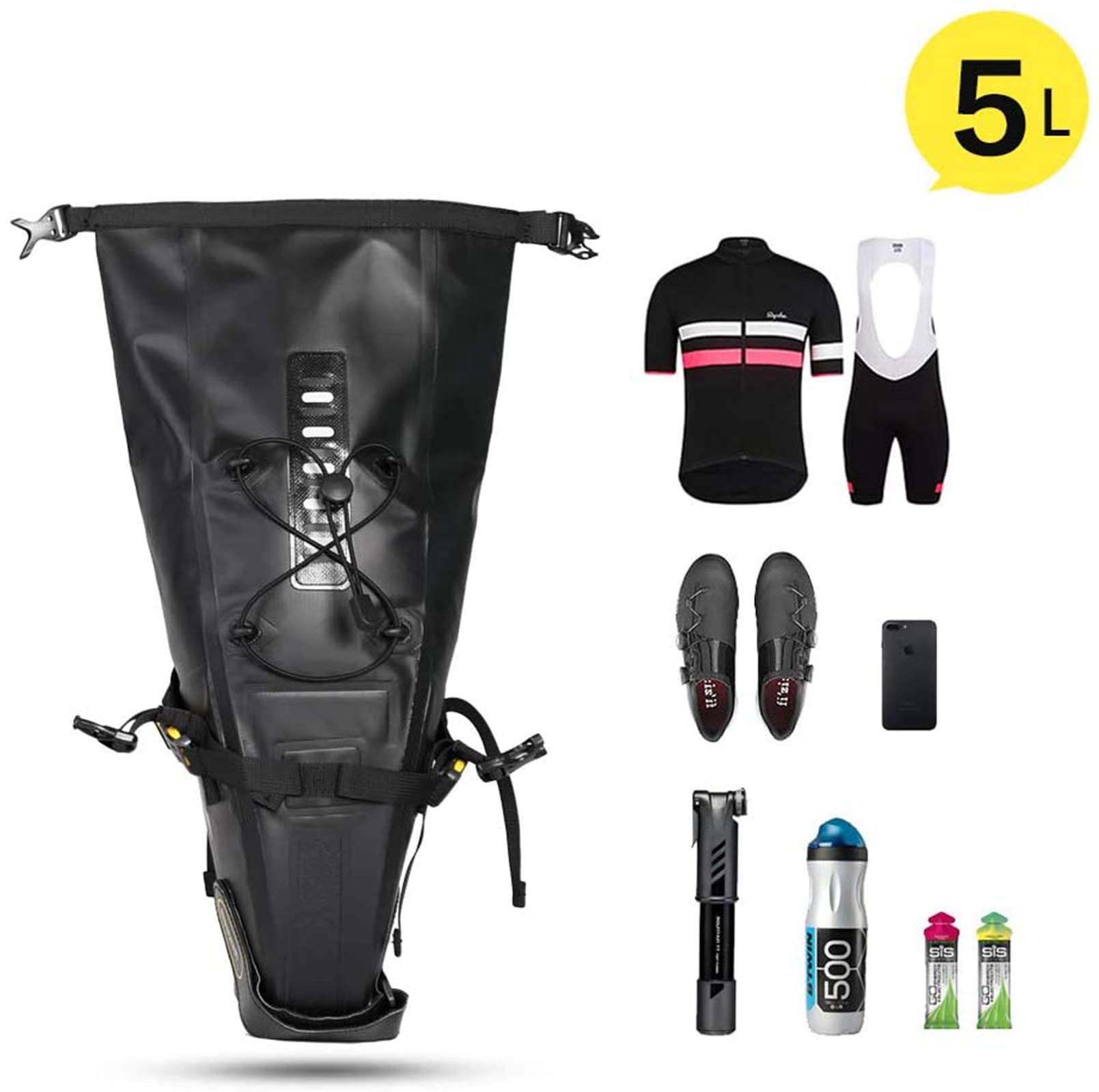 Zadeltas fiets 1,2L onder zadel MTB en race WILDMAN