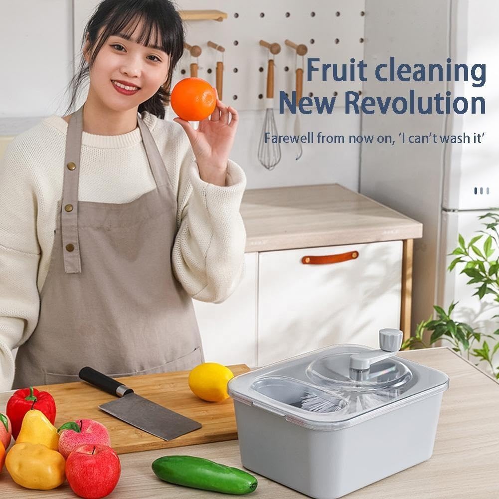Centrifugador de lechuga, secador de ensalada y lavadora de frutas, fregado de 360 grados, cuenco compacto y colador, fácil de limpiar, ideal para lavar verduras y preparar ensaladas