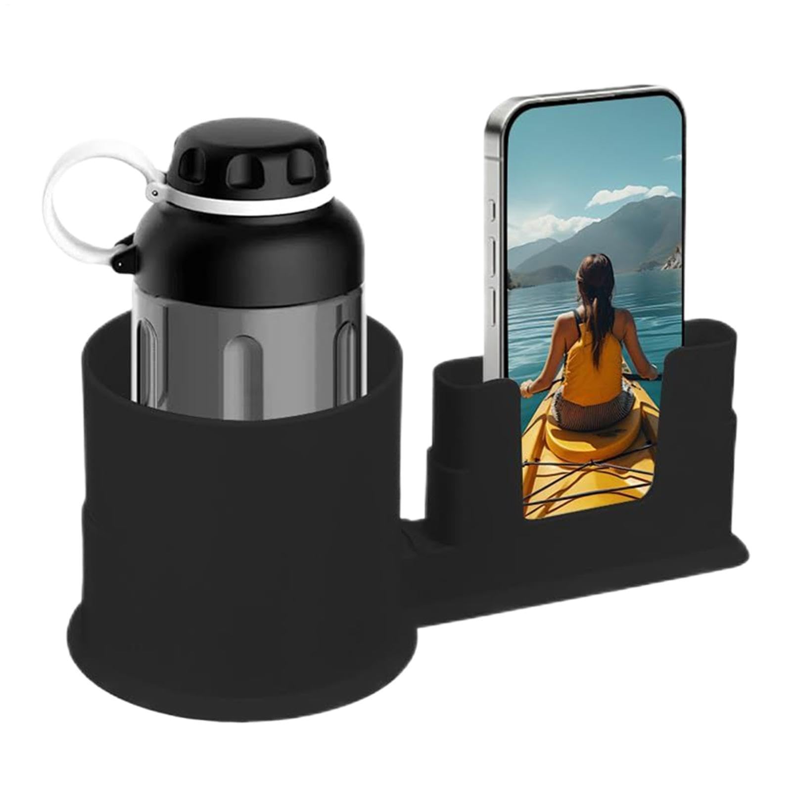 Portavasos para Tabla De Remo - Soporte para Teléfono con Taza para Tabla De Remo | Accesorios De Tablas De Paddle De Pie Antivuelco para Tablas De Surf, Yoga Al Aire Libre, Surf, Aventuras