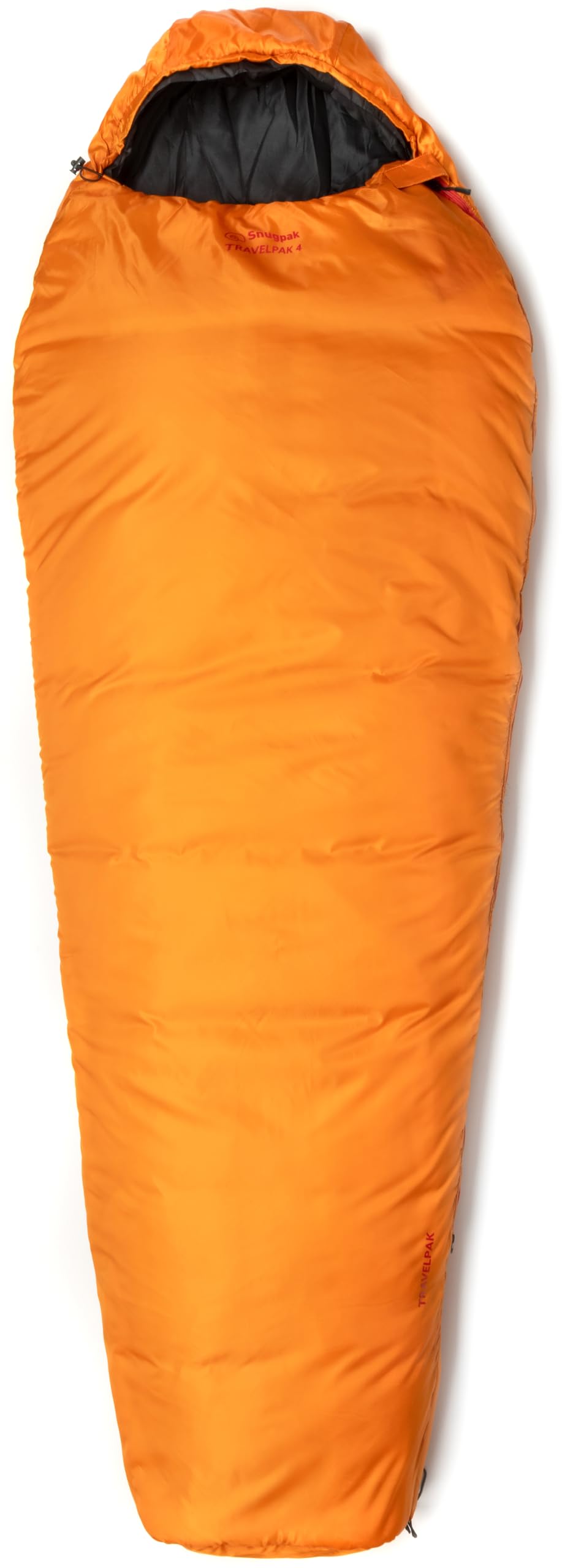Snugpak Travelpak 4 WGTE - Sleeping Bag with Built-in Mosquito Net, Sanitary Fabric, Insulated Shoulder Baffle -Sleep Bag for Camping, Hiking & Tropical Travel (Burnt Orange, Left Side Zip)