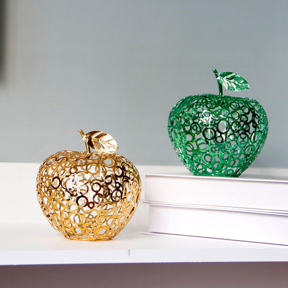 Amazon.com: Lllunimon Metal Apple Figurine Hollow Iron Crafts