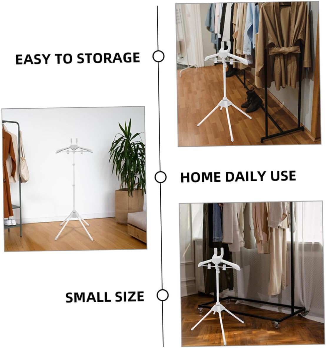 OUNONA 1Set Garment Drying Rack with Handheld Ironing Board Steamer Stand for Home Travel and Hotels Convenient Hanger for Steaming Clothes Space Saving Design