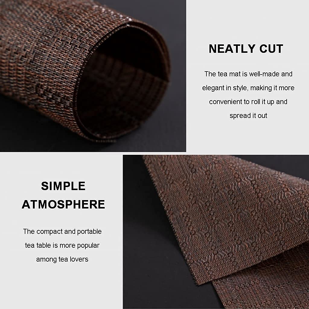 Juego de 4 manteles Individuales de Fibra Natural Resistentes a Las Manchas con Aislamiento térmico para Hotel, hogar, Comedor, Cocina, Restaurante, cáñamo, 35 x 25 cm (cáñamo 35 x 25 cm)