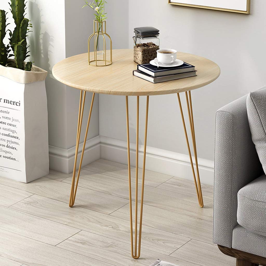 Mesa Auxiliar Triangular con Remaches, Mesa Auxiliar para sofá, Estructura de Metal, mesas Nido de 3 Colores (Color: A, tamaño: 60 × 60 × 60 cm)
