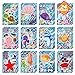 24 Sheets Make Your Own Sea Animals Stickers for Kids Toddlers, Make-a-face Stickers, Ocean Animals Stickers for Kids Party Favors Activities