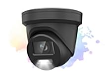 4MP Full Time Color PoE IP 24/7 Color Night View H.265+ Indoor and Outdoor Turret Network Security 2.8mm Wide Angle Lens Compatible with Hikvision DS-2CD2347G2-LU Black case