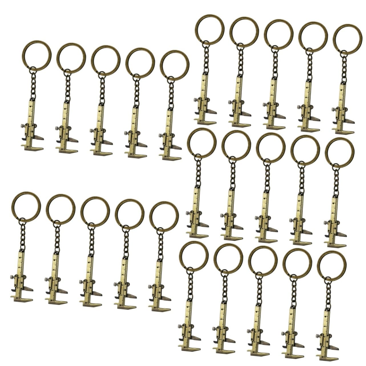 VALICLUD Fibbia Vernier Portachiavi Dello Zaino Catene Chiave Del Righello Ordinare Righello Modello Portachiavi Gatto Anelli Lo Zaino Appeso Adorna Catena Silver Lega Di Zinco
