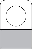 Vista 1 de 1-1/4" X 7/8" Agujero Redondo Pegatinas Colgantes 1000/Paquete