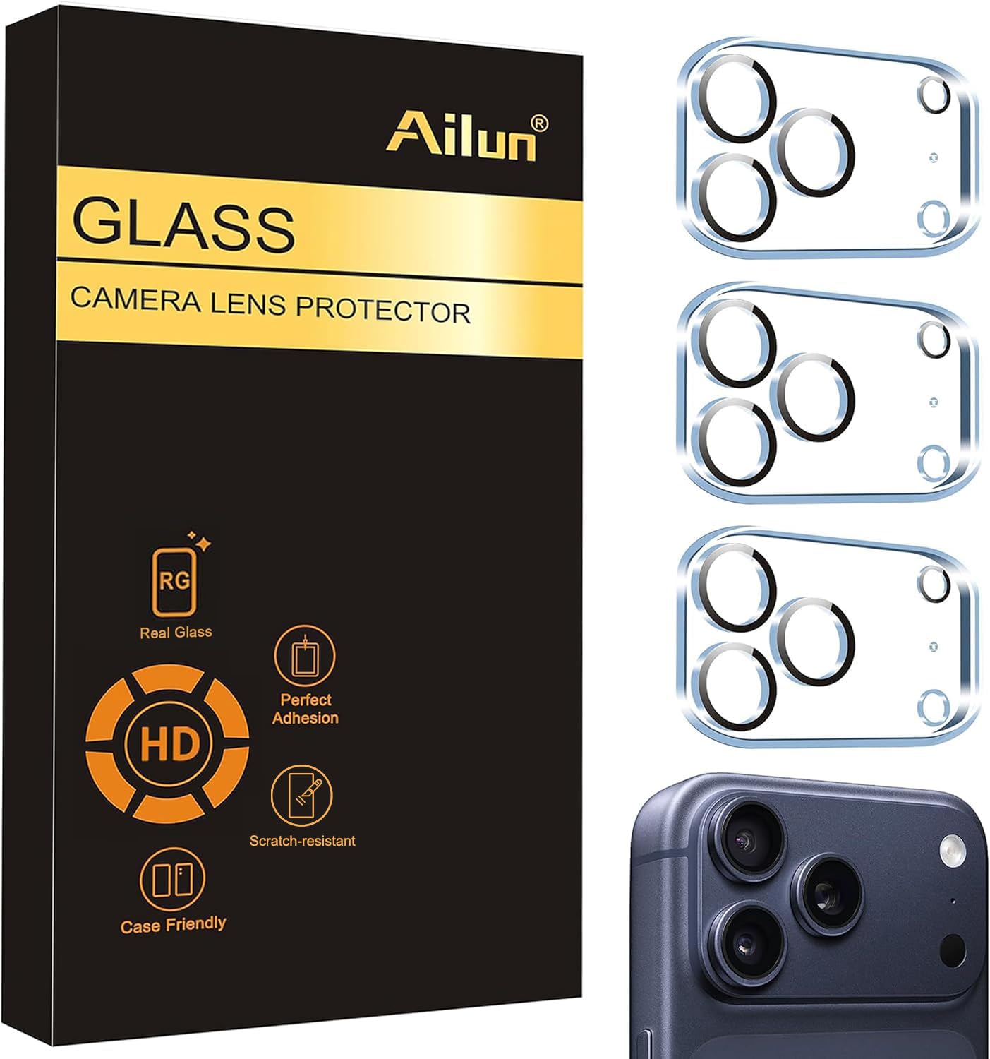 Ailun Camera Lens Protector for iPhone 16 Pro/16 Pro Max/14 Pro/14 Pro Max — Amazon image 8