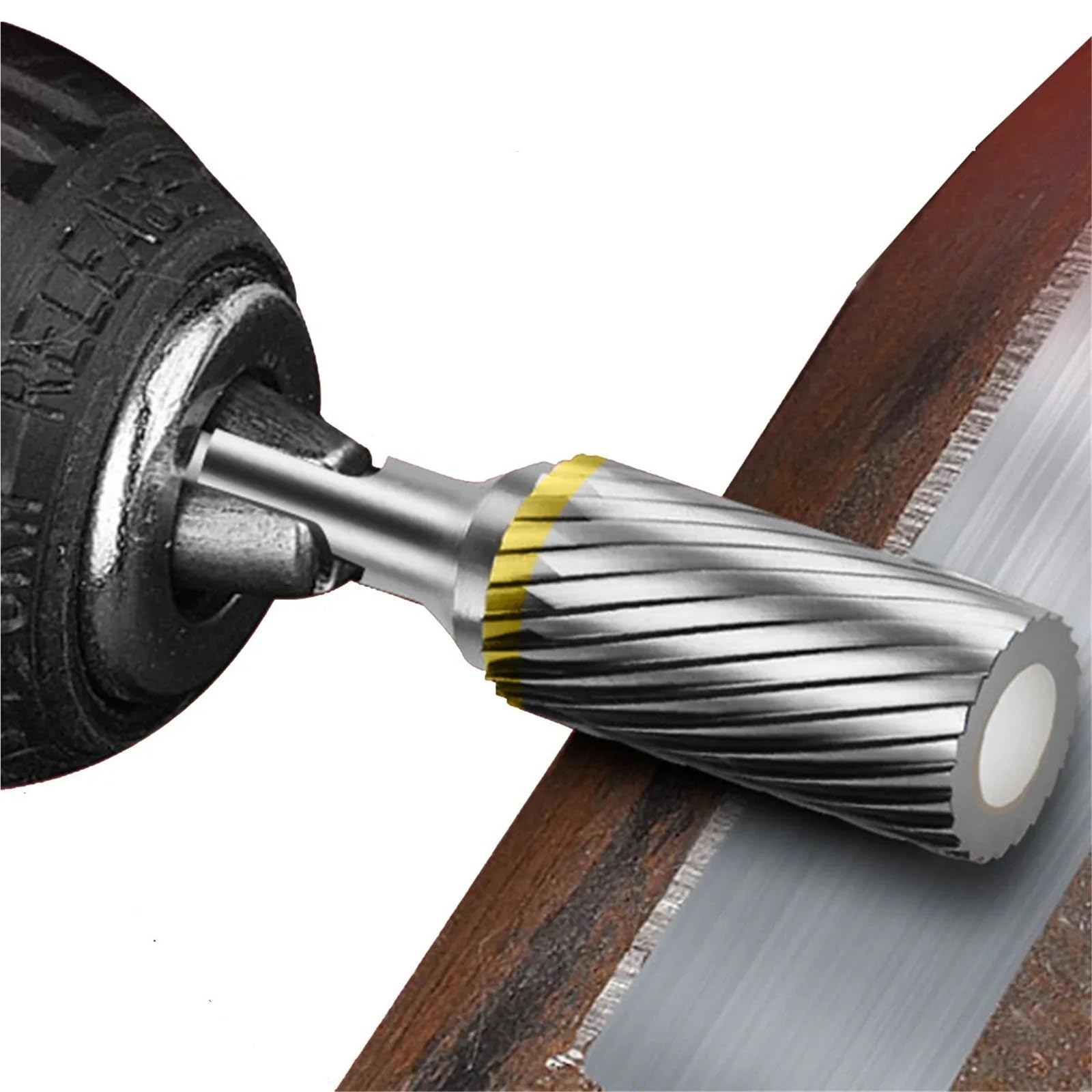 1pc 6mm A/AX Type Cylinder Head Tungsten Carbide Alloy Rotary File Drill Milling Carving Bit Point Burr Die Grinder Abrasive Tools(A1425M06)