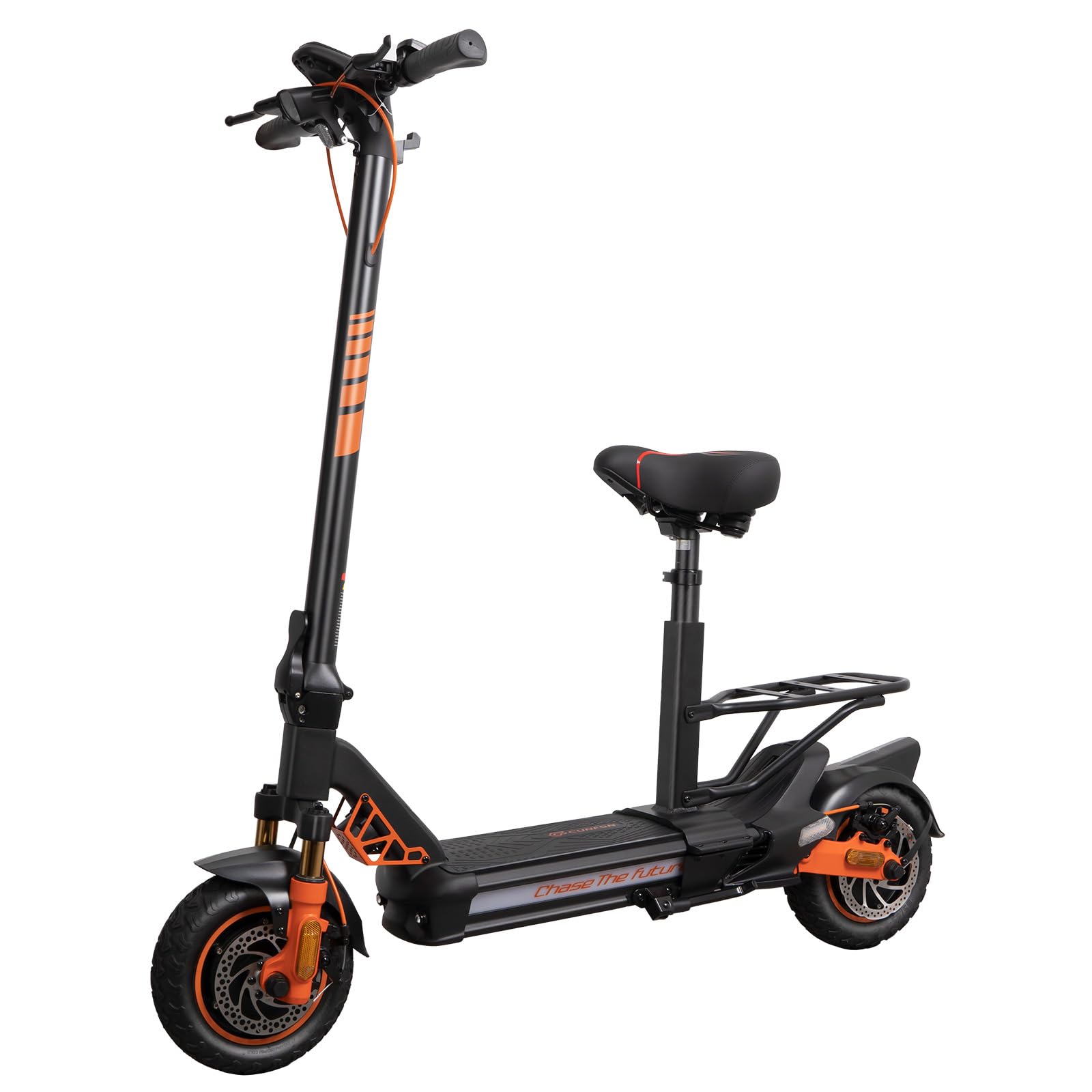 Electric Scooter Dual Motor, Peak 3200W, Up to 40 Miles Range / 31 Mph, 10.5'' Pneumatic Tires with 1152Wh Battery, Dual Suspension & Commuting E-Scooter, Option Seat